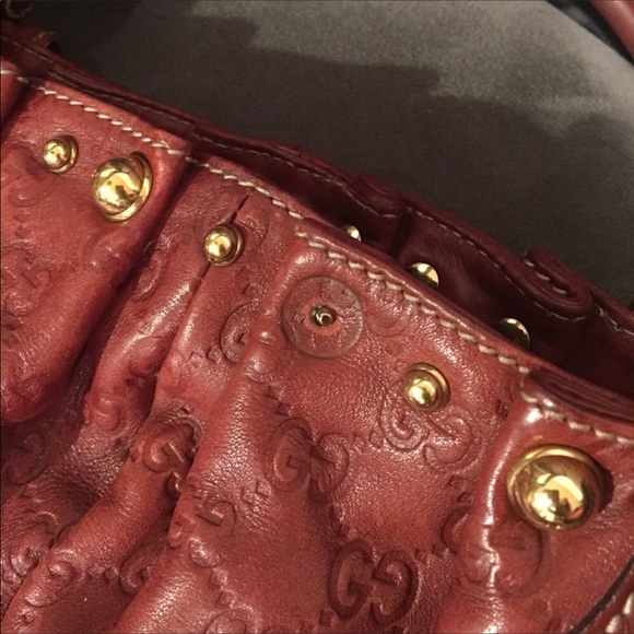 Red Gucci Guccissima Purse - Picture 5 of 6